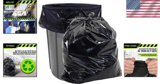 Frustration-Free 55 Gallon Trash Bags - 100 Pack - Made from Recycled Materials