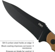 Load image into Gallery viewer, Heavy Duty Ramadi Tactical Knife with Full Tang SK-5 Blade and Protective Sheath