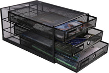Load image into Gallery viewer, Compact 3-Drawer Letter Tray for Stylish Organization of Documents and Magazines