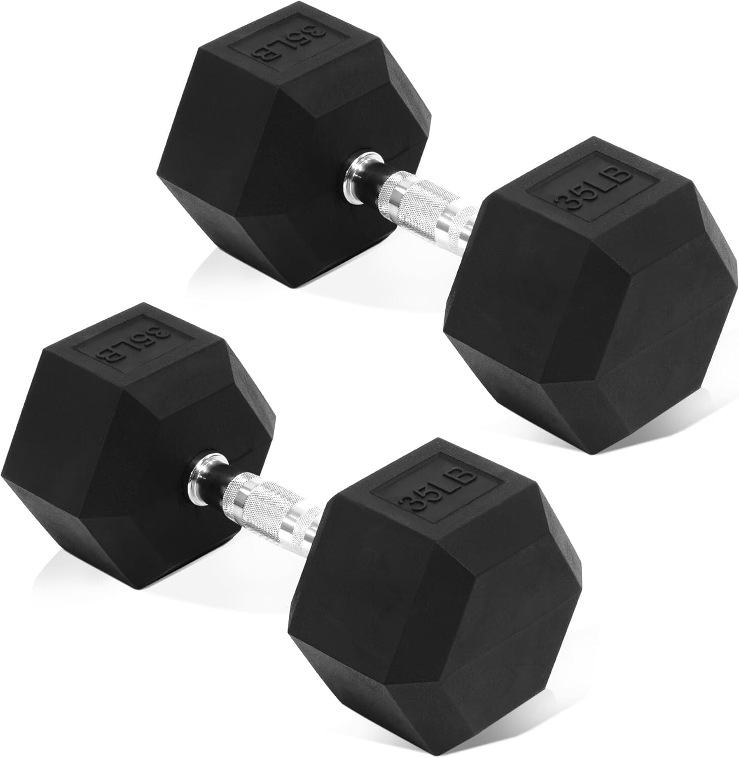 Versatile 35 lb Hex Dumbbells - Ideal for Efficient Muscle Toning and Strength