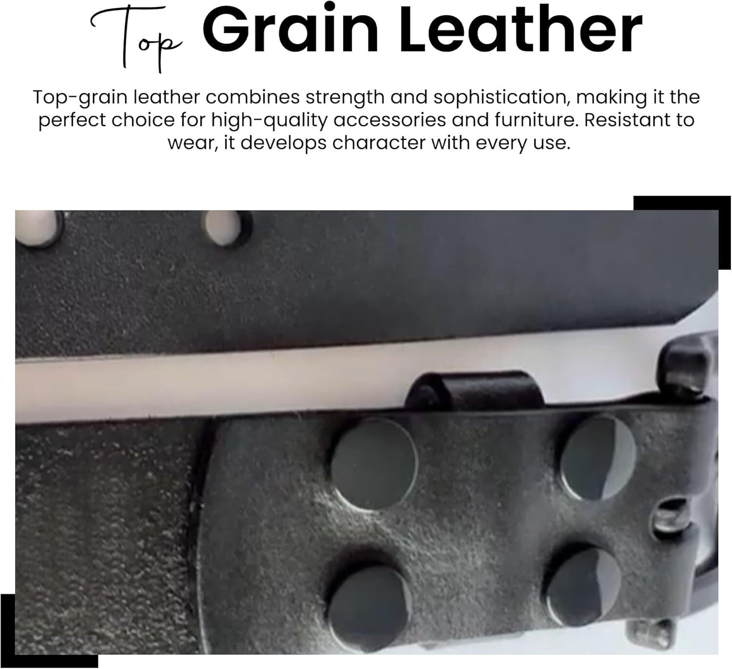 Fashionable 1 3/8” Metal-Free Leather Belt for Travel & Work – Black & Brown