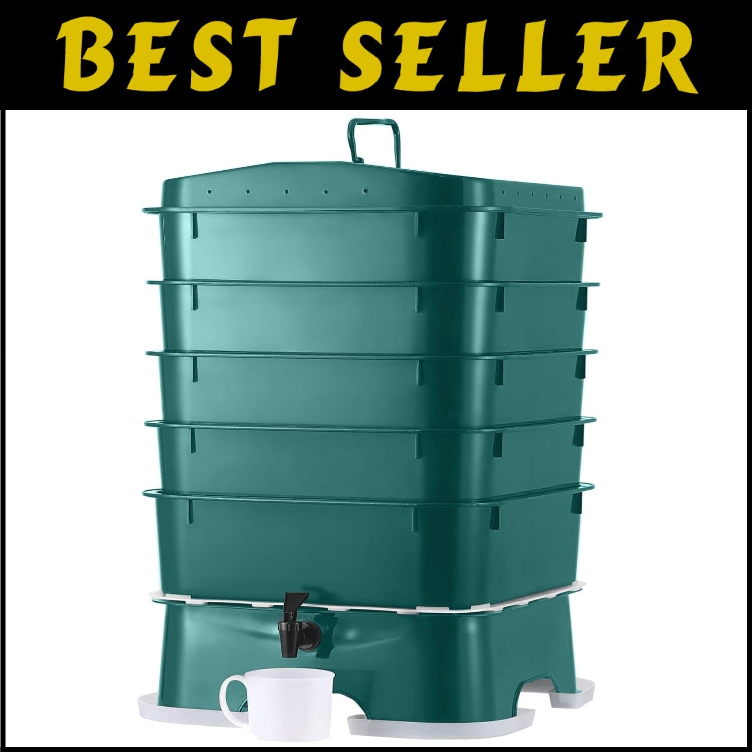 The Original Plus 5-Tray Worm Composter - Sustainable Indoor & Outdoor Solution