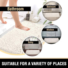 Load image into Gallery viewer, Luxury Chenille Bath Mats Set - Non-Slip Extra Soft &amp; Absorbent Ivory Rugs