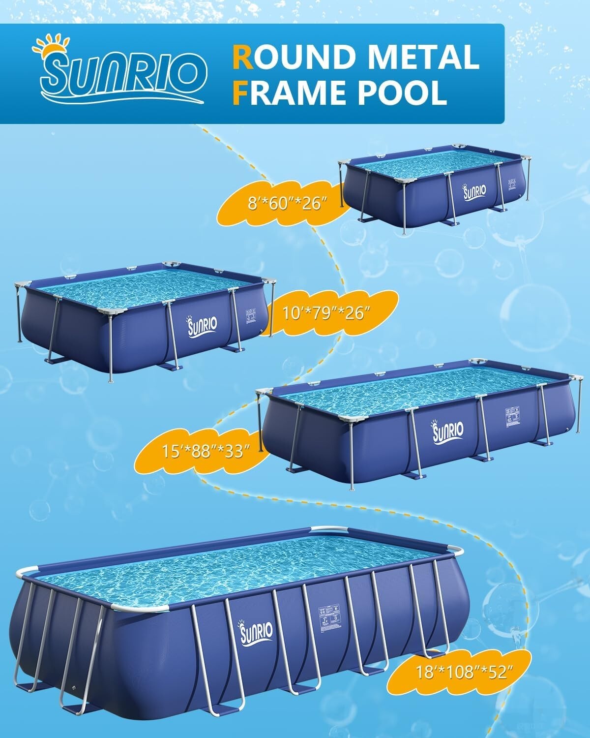 Lightweight and Weather-Resistant Above Ground Pool - Perfect for Gatherings