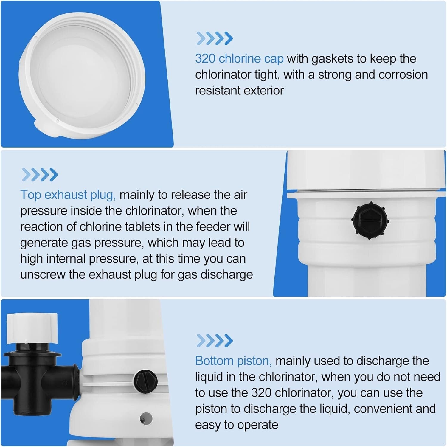 Efficient Pool Chlorinator Feeder with Bottom Drain - Easy Setup & Maintenance