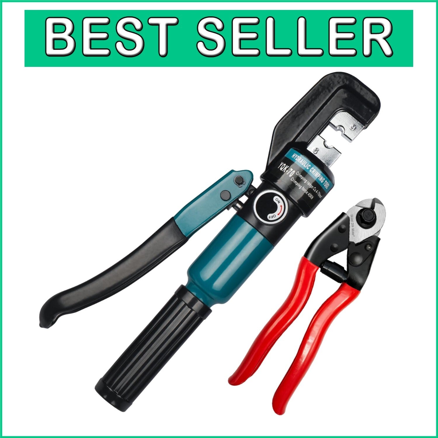 Durable Hydraulic Crimping Tool with Ergonomic Grip - Perfect for Cable Railing