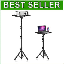 Load image into Gallery viewer, Professional Tripod Stand for Projectors &amp; Laptops - Adjustable 23.5-63.5”