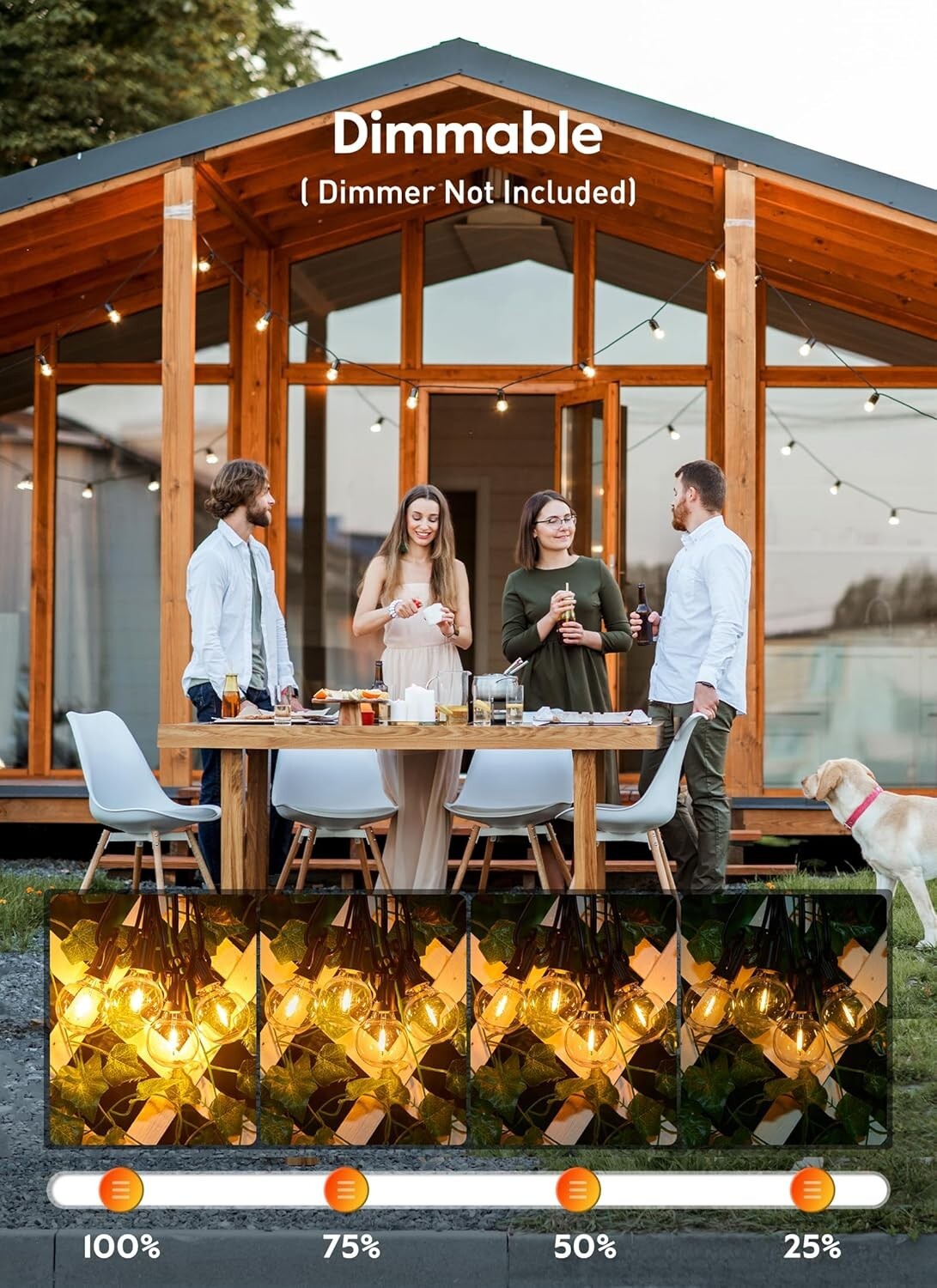 G40 1W LED Bulbs: 50-Pack Shatterproof Warm White Light for Indoor & Outdoor Use