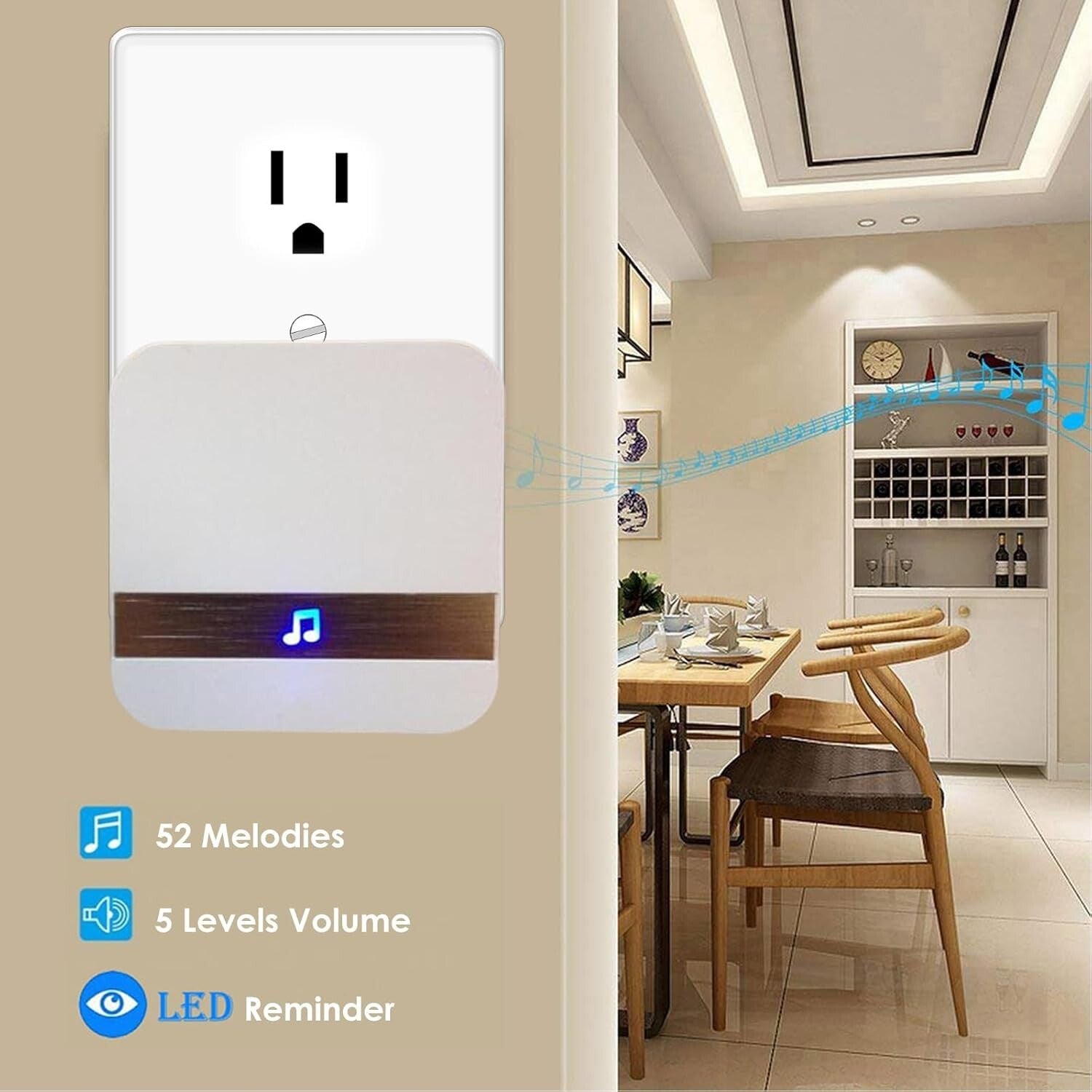 Fall Alert System for Elderly with 52 Melodies - Wireless & Expandable Solution