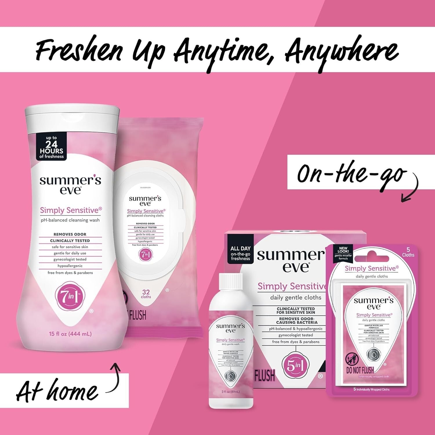 Simply Sensitive Feminine Wash - 3 fl oz TSA Approved, Perfect for On-the-Go
