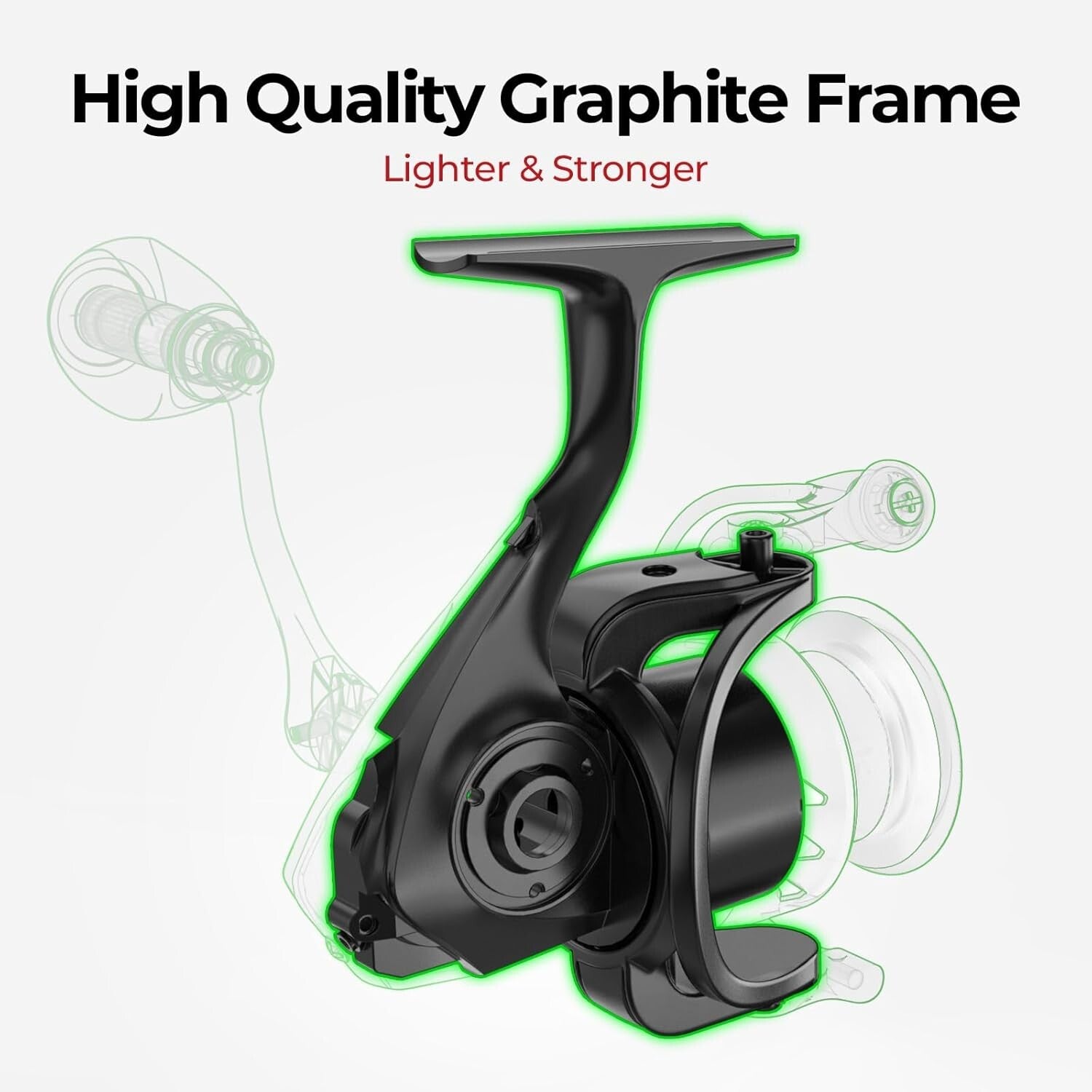 Premium Carbon Fiber Spinning Fishing Reel - 10+1BB, 5.2:1/6.2:1 Gear Ratio