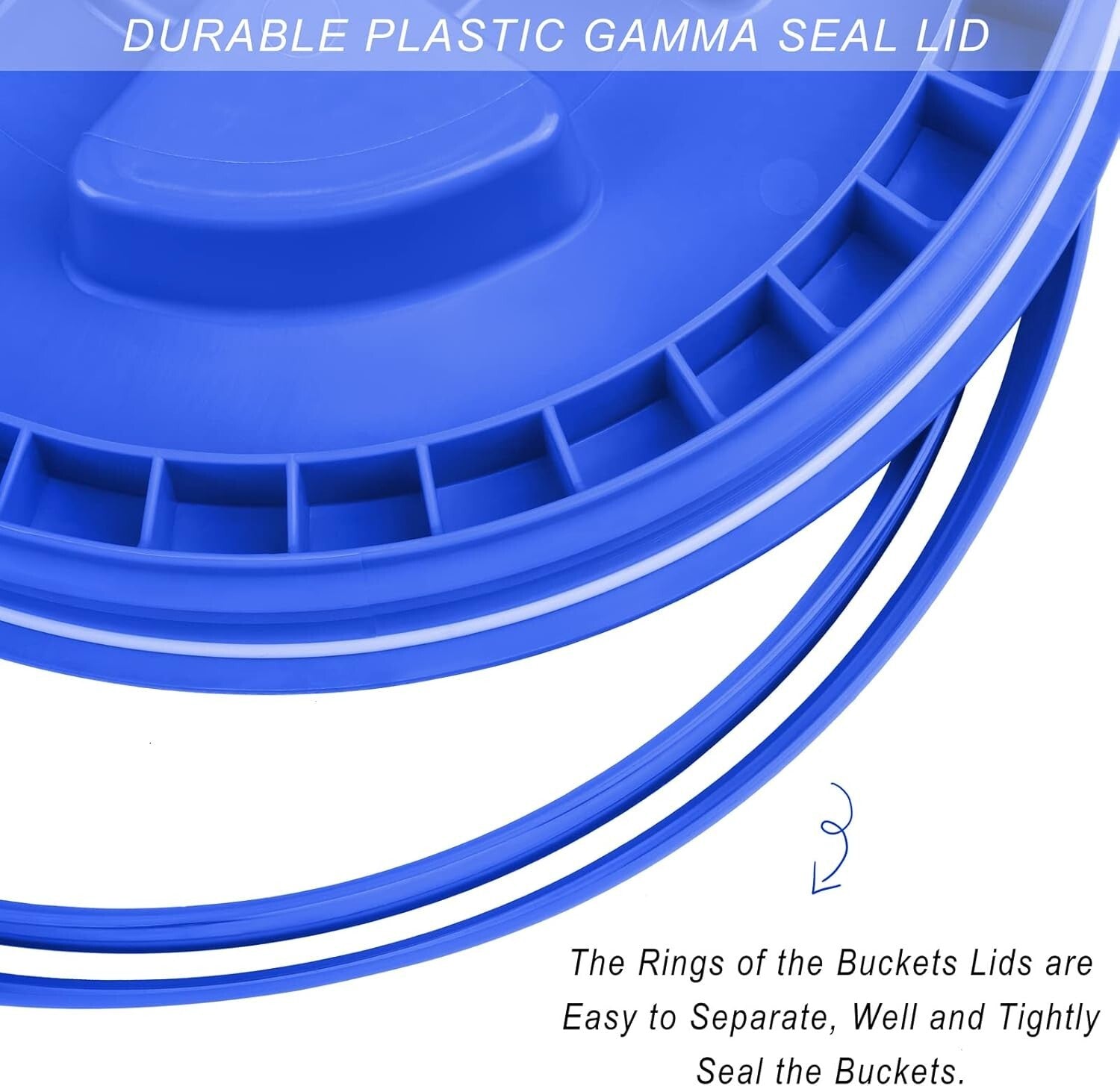 Compact 5-Gallon Bucket Seal Lids – Set of 4 Colorful & Microwaveable Lids