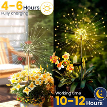 Load image into Gallery viewer, 120 LED Solar Garden Lights 4-Pack - Waterproof Decorative Outdoor Lighting
