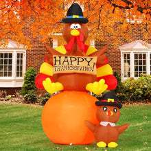 Load image into Gallery viewer, Weather-Resistant 6FT Thanksgiving Turkey Decoration with Quick Inflation Setup
