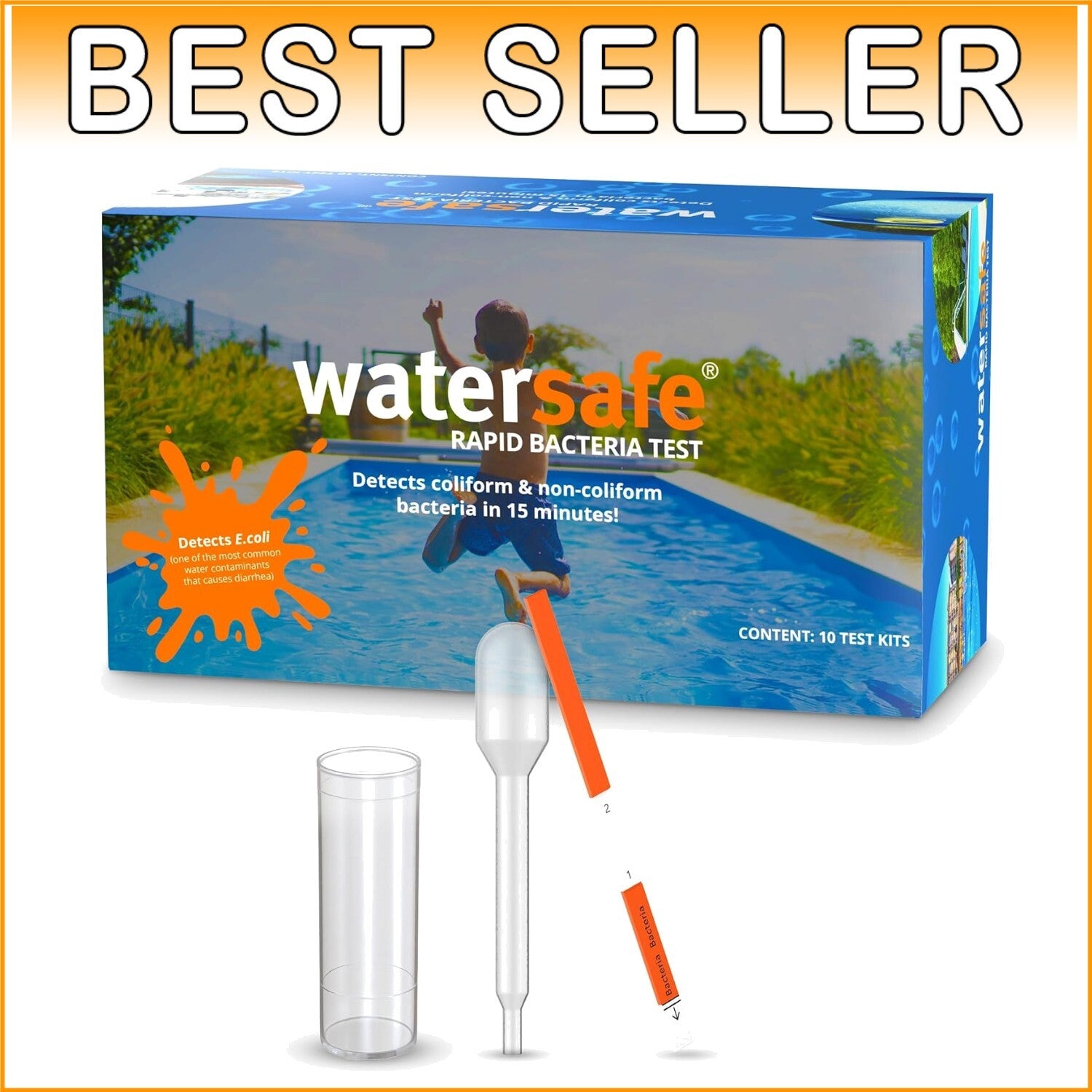 American-Made Water Testing Kit - Rapid Bacteria Detection for Pools & Spas