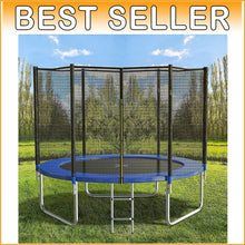 Load image into Gallery viewer, 8FT Heavy-Duty Outdoor Trampoline with Ladder, Enclosure, and Spring Cover
