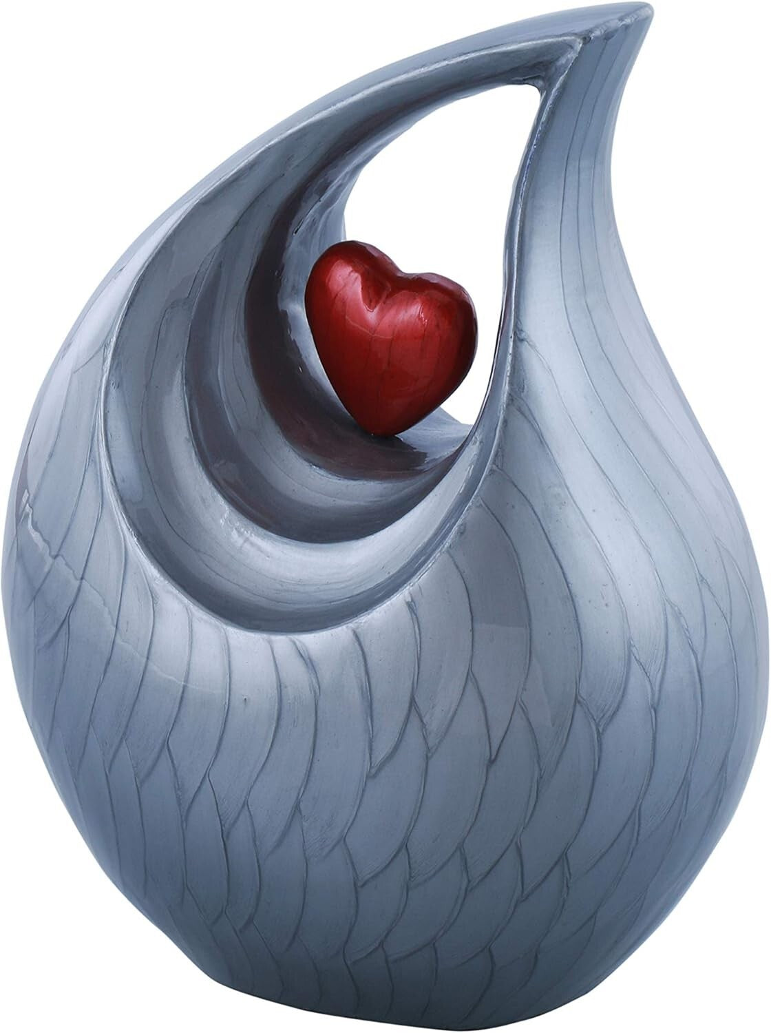 Heart of Love Cremation Urn - Elegant Memorial for Adult Ashes, 220 Cubic Inches