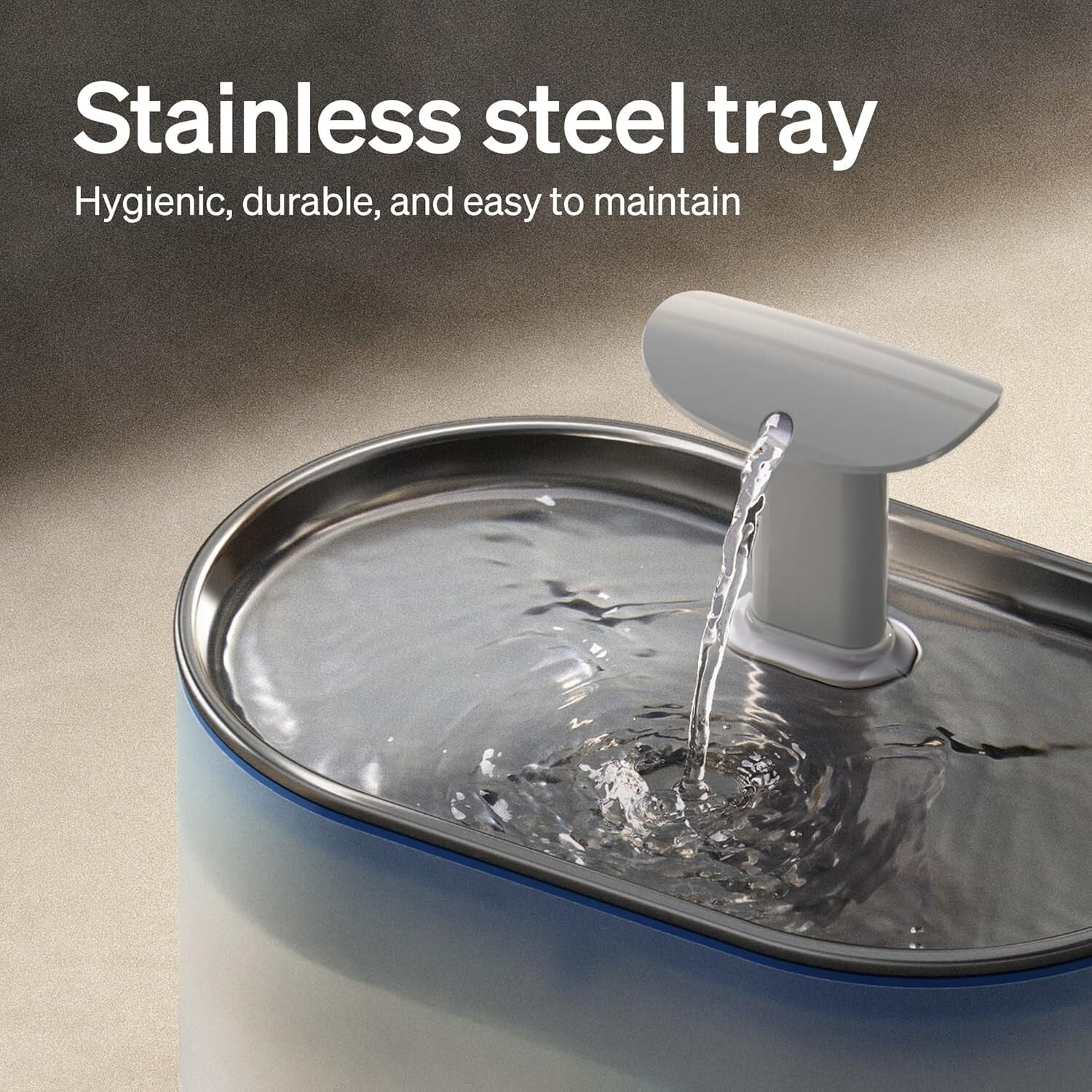 Ultra Quiet 2.1L Pet Water Fountain - Stainless Steel & Emergency Water Storage