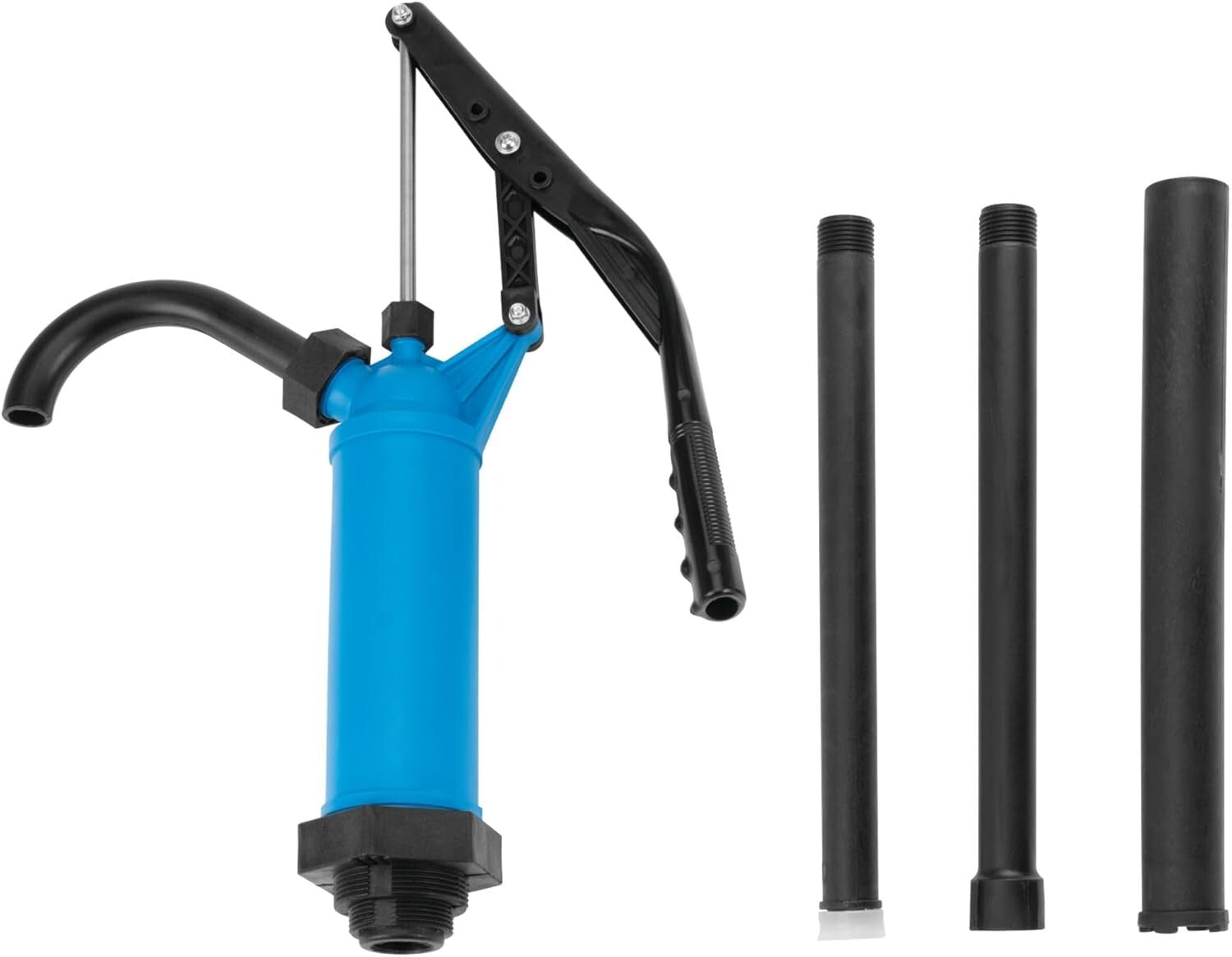 Ergonomic Blue Barrel Pump for 15 to 55 Gallon Drums - Dispenses 9 Oz per Stroke