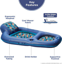 Load image into Gallery viewer, Aqua Luxury Water Lounge – 60x36 Inflatable Pool Float for Ultimate Relaxation