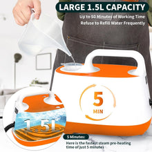 Load image into Gallery viewer, Rolling Canister Steam Cleaner: Fast Heating &amp; 21 Tools for Total Home Cleanup