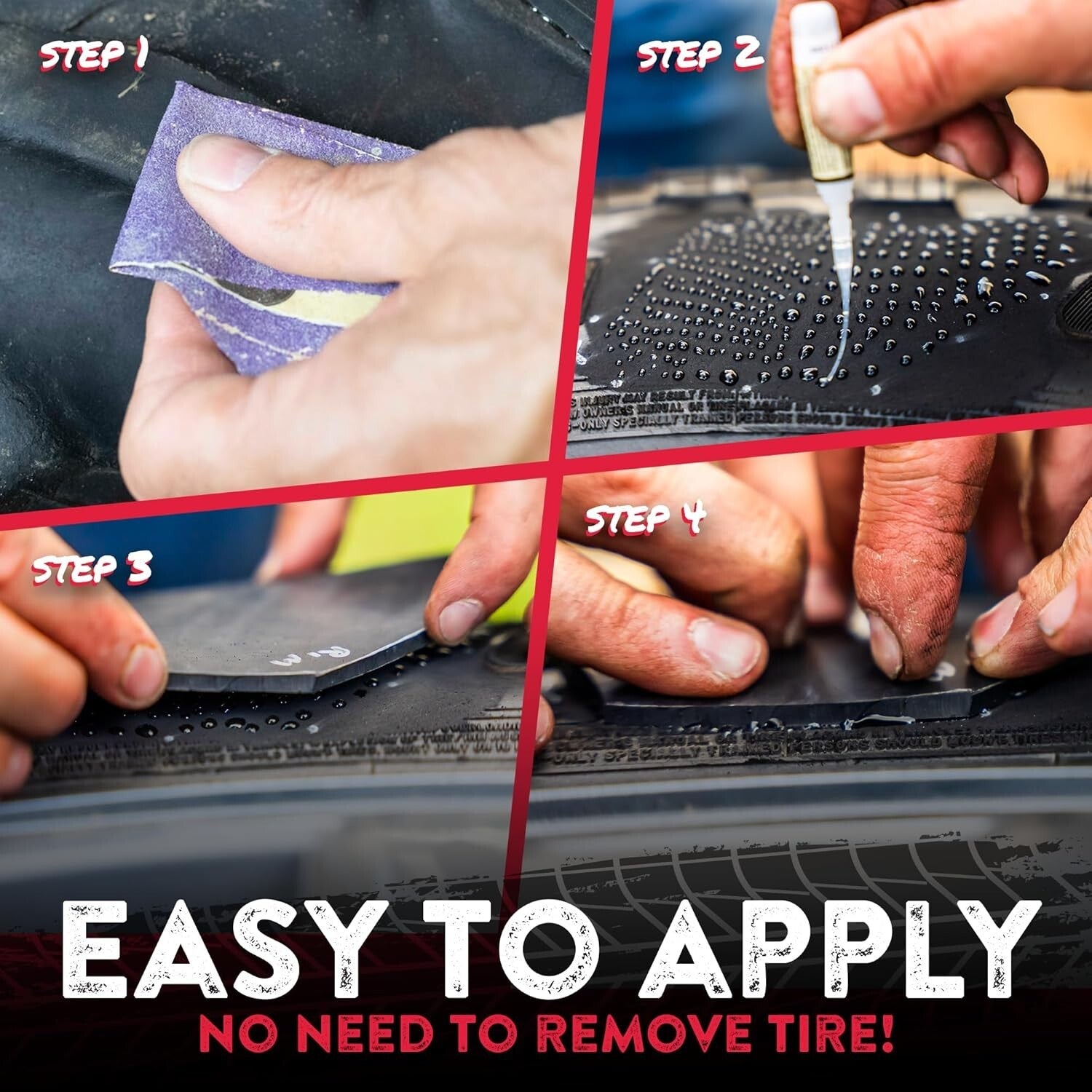 GlueTread Off-Road Tire Repair Kit - Fix 5-7 Trailers & Tractors Anywhere