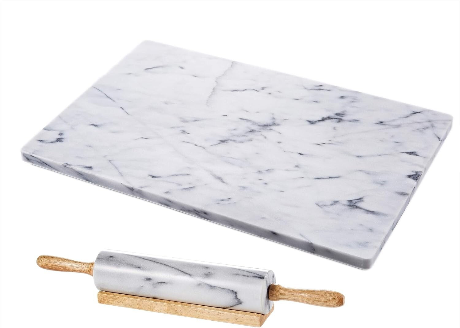 Elegant 16x20 Marble Pastry Board with Non-Slip Stability for Effortless Baking