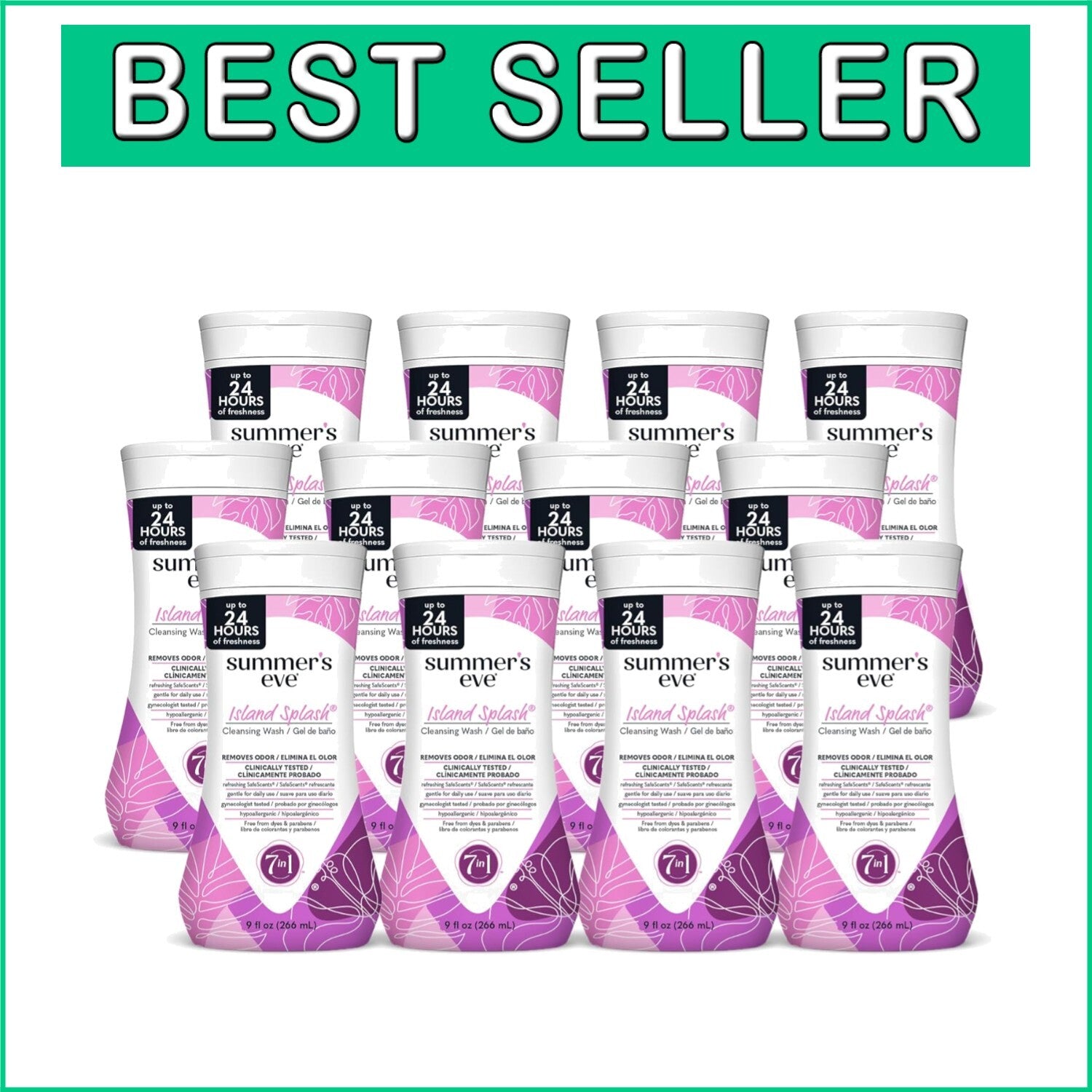 Island Splash Feminine Body Wash - Refreshing Daily Cleansing for Sensitive Skin