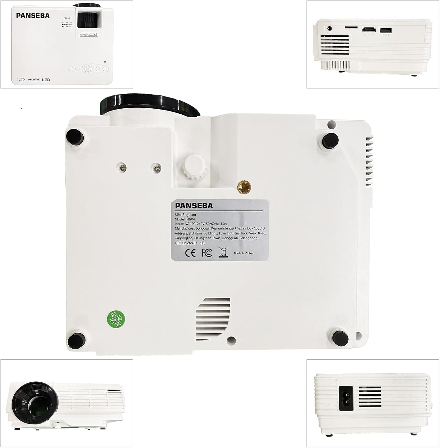 Elegant Home Movie Projector with Crisp 1080P Images & Bluetooth Speakers