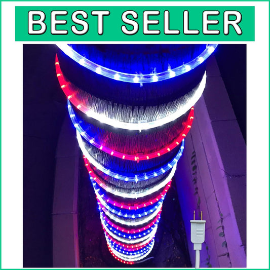 Flexible 50ft LED Rope Lights with App Control - Perfect for Patriotic Holidays