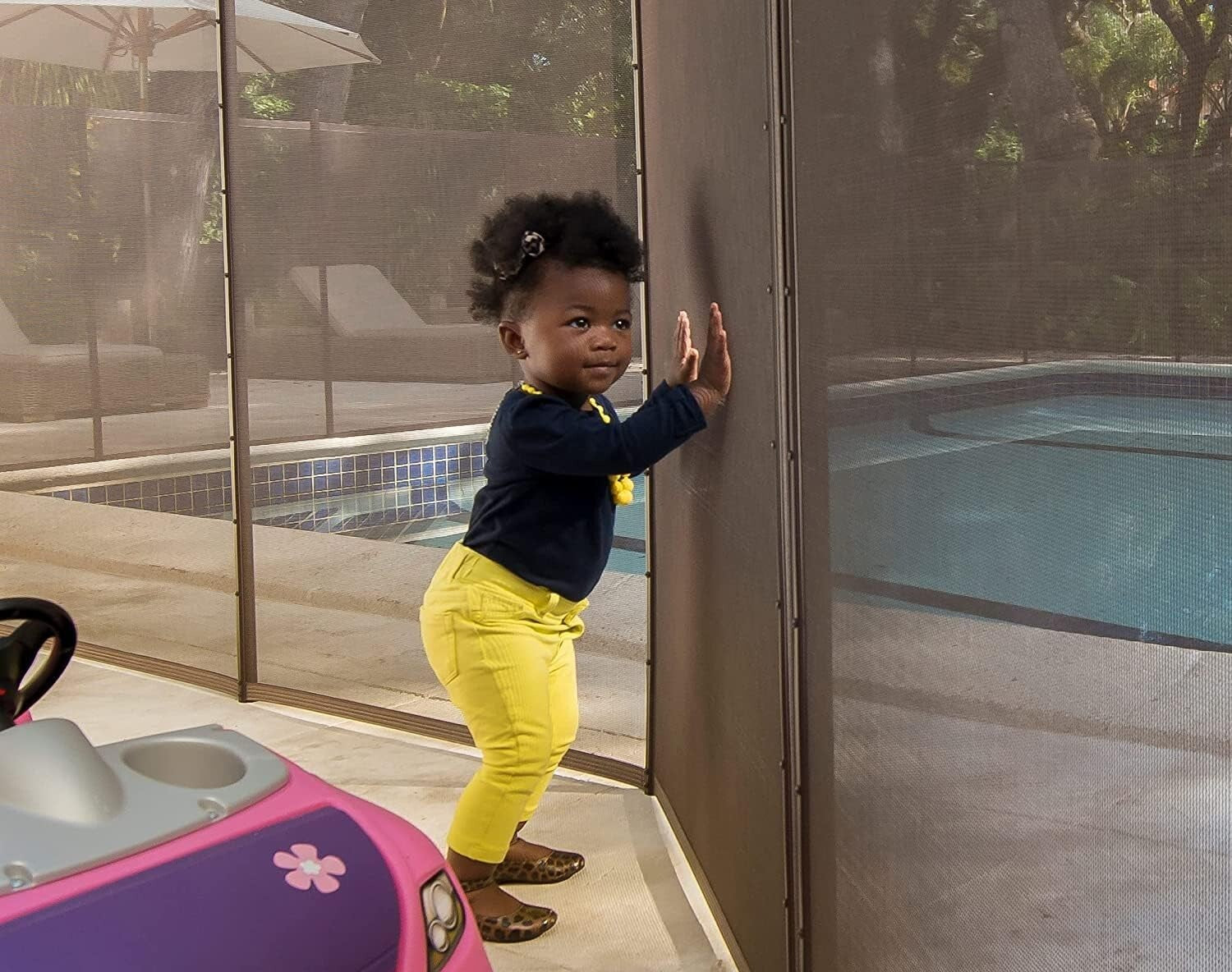 4' Height Mesh Pool Fence DIY Kit - Sturdy Black Safety Solution by Life Saver