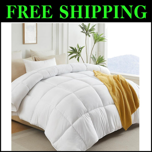 120x98 All-Season Polyester Comforter, Soft Double Brushed for Ultimate Comfort