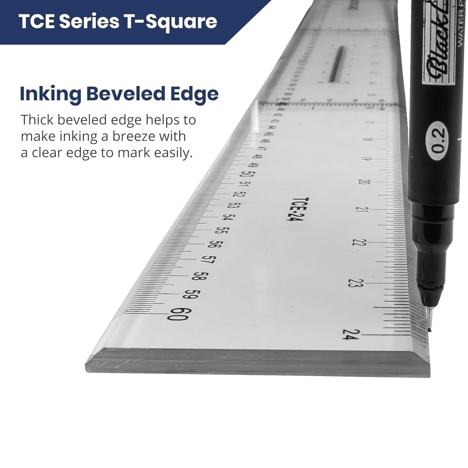 Transparent Acrylic T Square 36-Inch - Ideal for Accurate Technical Drawings
