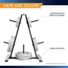 Load image into Gallery viewer, Sturdy Weight Plate Tree for 1-Inch Plates - Ideal for Home Gym Clutter