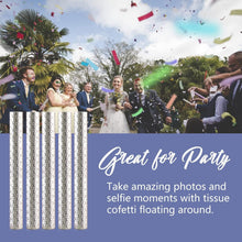 Load image into Gallery viewer, Colorful Tissue Paper Confetti Wands - 40 Pack for Birthdays &amp; Graduations