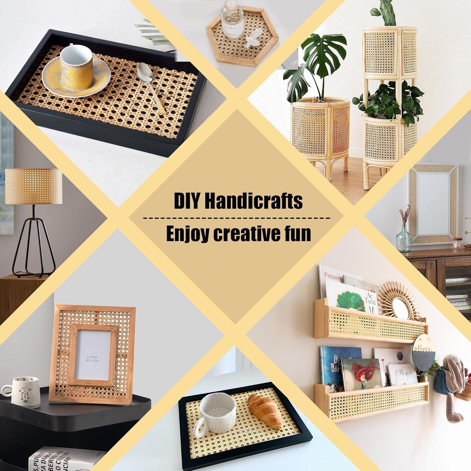 Elegant Natural Color Plastic Rattan Webbing - Ideal for DIY Caning Projects