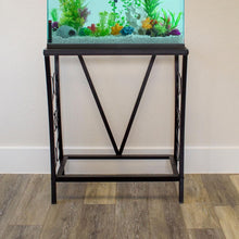 Load image into Gallery viewer, Compact 20 Gallon Aquarium Stand, Black Powder-Coated - Leg Base Design