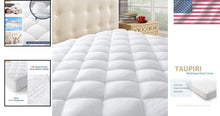 Load image into Gallery viewer, King Quilted Mattress Pad with Deep Pocket 8-21” - Cooling Pillowtop Protector