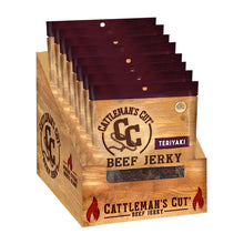 Load image into Gallery viewer, Cattleman's Cut Teriyaki Beef Jerky - 8 Resealable 2.5oz Packs of Flavor
