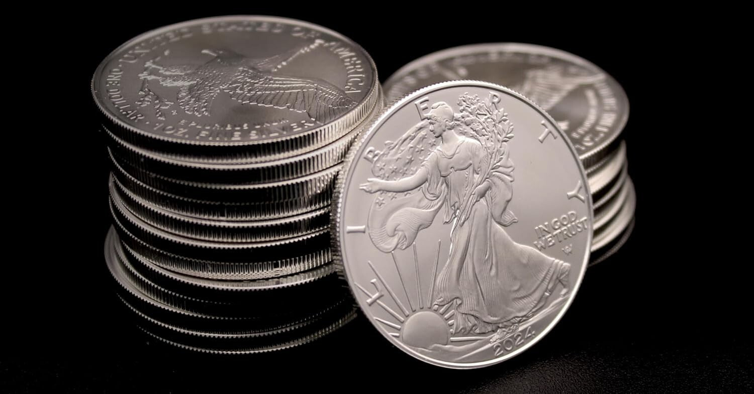 10 x 1 oz American Eagle Silver Bullion Coins in Original Tube - 2024 Edition