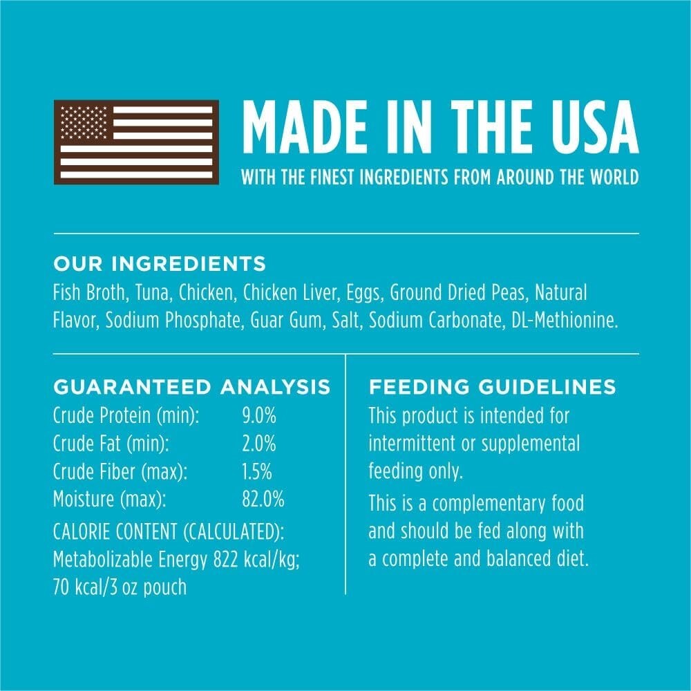 Healthy Cravings Wet Cat Food Topper - Grain-Free Tuna in Savory Gravy, 24 Packs