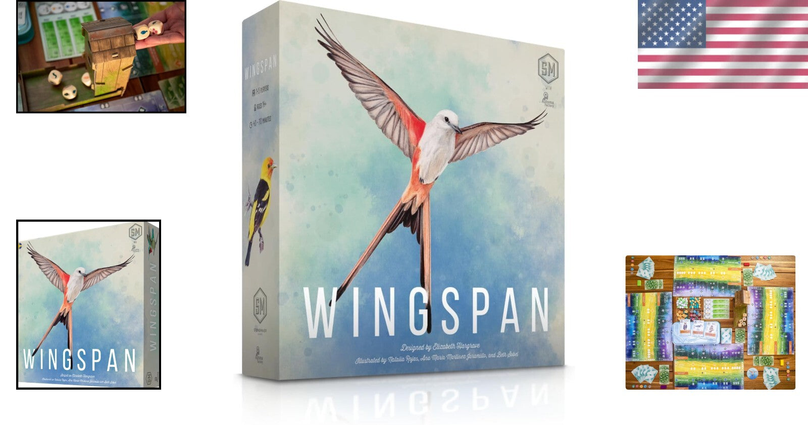 Wingspan Board Game - Beautifully Illustrated Strategy for Bird Lovers (14+)