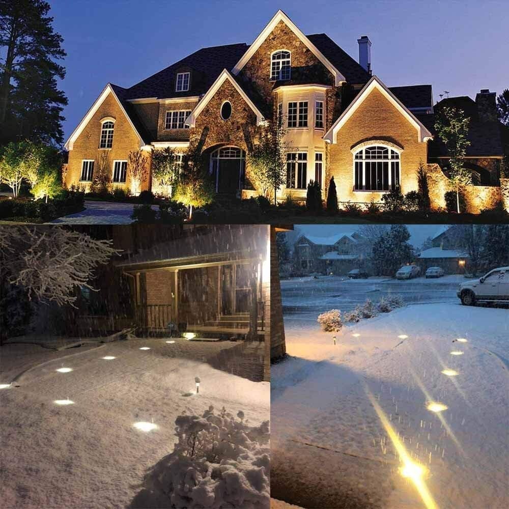 Efficient LED In-Ground Landscape Lights - 12V Waterproof 6 Pack for Outdoor Use