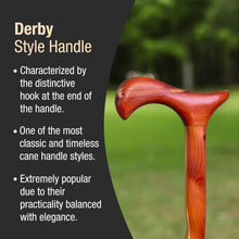 Load image into Gallery viewer, Derby Style Handcrafted Cedar Cane, 34-Inch - Lightweight &amp; Stylish Mobility Aid