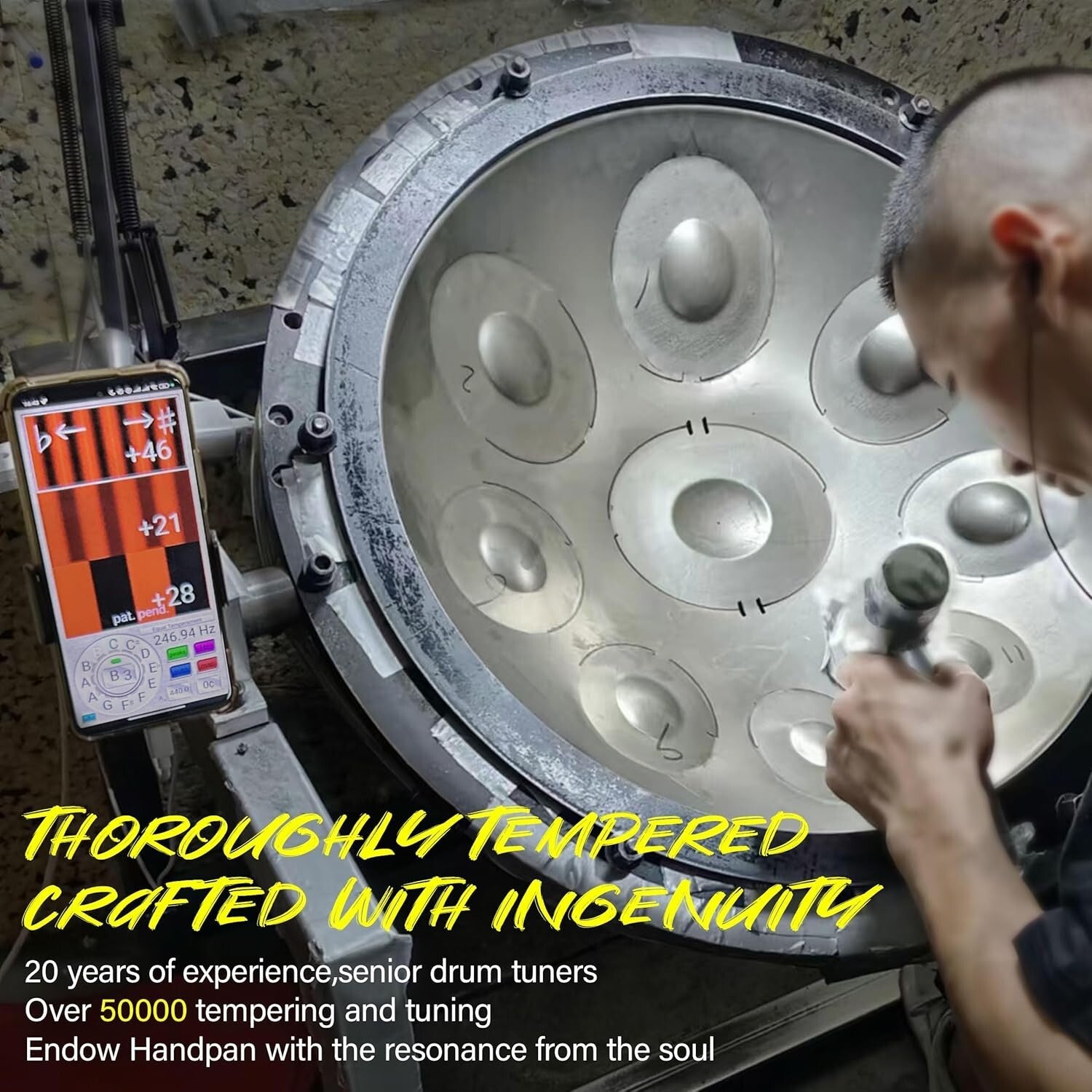 High-Quality 440Hz 22-Inch D Minor Hand Pan Drum with Complete Accessories