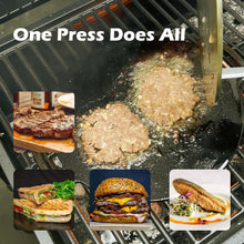 Load image into Gallery viewer, 9-Inch Grill Press: Searing Panini, Steak &amp; Chicken with Ease - Safety Handle