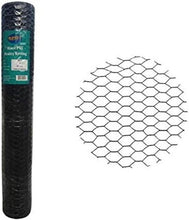 Load image into Gallery viewer, Premium Black Hexagonal Chicken Wire - 48" x 50' Galvanized Steel Netting