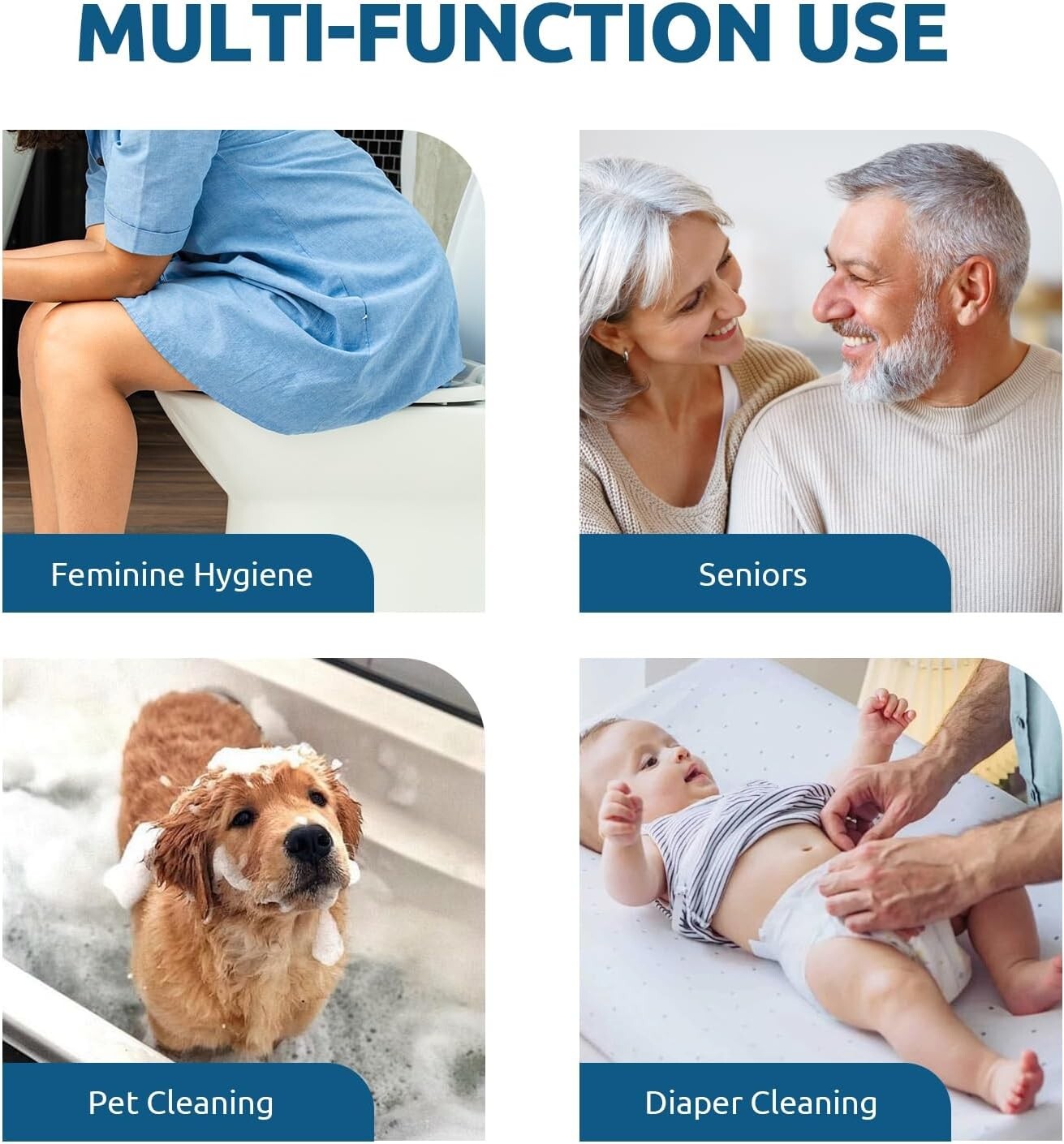 Ergonomic Stainless Steel Bidet Spray for Toilets - Warm & Cold Water Control