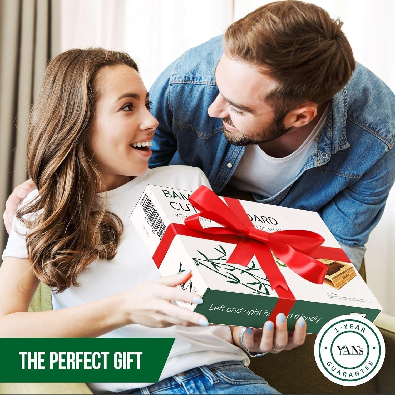 Space-Saving Bamboo Cutting Board & Drawer Set - Perfect for Hosting and Gifting