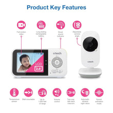 Load image into Gallery viewer, Portable Baby Monitor: 2.8” LCD, Lullabies &amp; Temperature Sensor, No Wi-Fi Needed